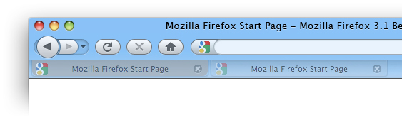 Personas with the current chrome in Firefox 3.